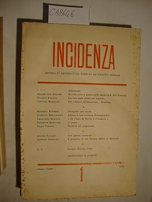 Incidenza (Rivista di letteratura diretta da Antonio Corsaro) (n. 1, 2, 3 del 1959) (n. 3 del 196...