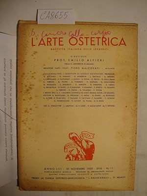 L'arte ostetrica - Gazzetta Italiana delle Levatrici - Pubblicazioni mensili del 1939