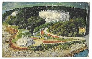 Menton, Cap- Martin. Nº.- 35 Le Grand-Hotel et le Pavillon, vue prise en aeroplane 1926 acolorida