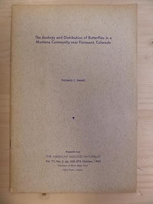 Imagen del vendedor de The Ecology and Distribution of Butterflies in Montane a la venta por Archives Books inc.