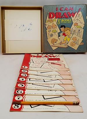 I Can Draw! - 8 books in original box with originally-included pack of drawing paper and a Platt ...