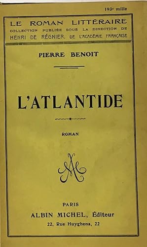 Image du vendeur pour L'atlantide - le roman littraire mis en vente par crealivres