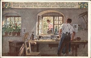 Seller image for Postkarte Carte Postale 11373186 Hey Paul Nr. 57 Volksliederkarte Horch was kommt von draussen rein Hey for sale by Versandhandel Boeger