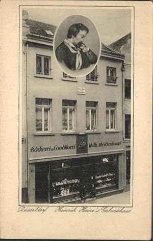 Imagen del vendedor de Postkarte Carte Postale 41398359 Duesseldorf Heinrich Heine Geburtshaus Portrait Duesseldorf a la venta por Versandhandel Boeger