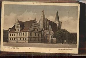 Postkarte Carte Postale 11403956 Sommerfeld Lubsko Stadtkirche und Rathaus Sommerfeld Lubsko