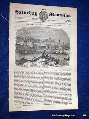 The Saturday Magazine No 495, GUERNSEY & SARK Serk, + VENDOME France, 1840