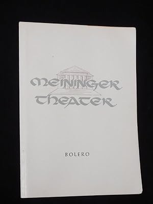 Immagine del venditore per Programmheft [27] Das Meininger Theater 1958/59. BOLERO von Schneidereit, Schmidt (Musik). Musikal. Ltg.: Hans-Joachim Schwiezke, Regie: Hans-Peter Eichhorn, Ausstattung: Willi Rhling, Kostme: Edith Mai. Mit Eleonore Maria Koch, Heinz Ilgen, Joachim Fels, Erich Heller, Joachim Hellweg, Heinz Brinkmann, Erich Dreiseidler, Mario Turra, Herta Rose venduto da Fast alles Theater! Antiquariat fr die darstellenden Knste