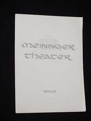 Imagen del vendedor de Programmheft 20 Das Meininger Theater 1958/59. FIDELIO von Treitschke, Beethoven (Musik). Musikal. Ltg.: Rolf Reuter, Regie: Alexander Reuter, Ausstattung: Willi Rhling. Mit Ursula Brmme (Fidelio), Bernd Siegfried Weber, Karl-Heinz Brinkmann, Friedrich Dring, Helmut Hansmann, Anita Popken, Gerd Kurzer, Karl-Heinz Koch, Joachim Fels a la venta por Fast alles Theater! Antiquariat fr die darstellenden Knste