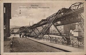 Postkarte Carte Postale 41502733 Elberfeld Wuppertal Bismarcksteg Bahnhof Alexanderbruecke Barmen