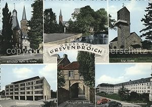 Postkarte Carte Postale 41559910 Grevenbroich Evgl. Kirche Elisabeth-Krankenhaus Torbogen Schloss...