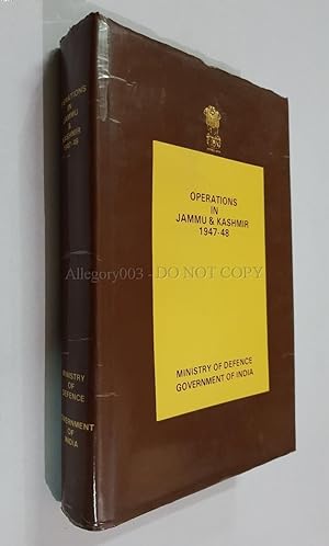 Seller image for History Of Operations In Jammu & Kashmir 1947-48. for sale by Prabhu Book Exports