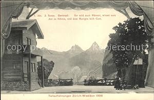 Postkarte Carte Postale 11670748 Wiedikon Tell Auffuehrungen 1906 Zuerich