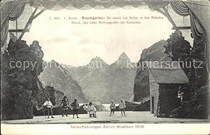 Postkarte Carte Postale 12009293 Wiedikon Theaterauffuehrung Drama Wilhelm Tell Schiller Zuerich