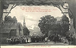 Postkarte Carte Postale 12009287 Wiedikon Theaterauffuehrung Drama Wilhelm Tell Schiller Zuerich