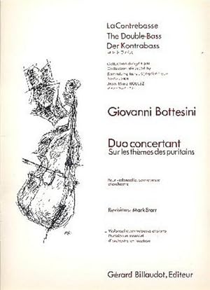 Bild des Verkufers fr Duo concertant sur les thmes desPuritains pour violoncelle : contrebasse et piano, parties zum Verkauf von AHA-BUCH GmbH