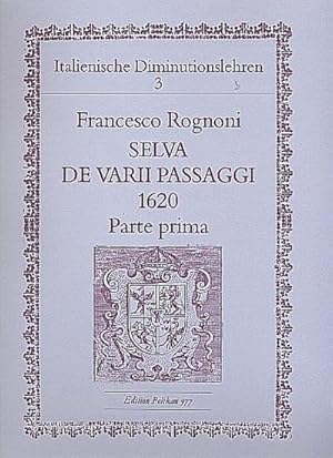 Bild des Verkufers fr Selva de varii passaggi 1620 freinstimmigen Gesang, parte prima zum Verkauf von AHA-BUCH GmbH