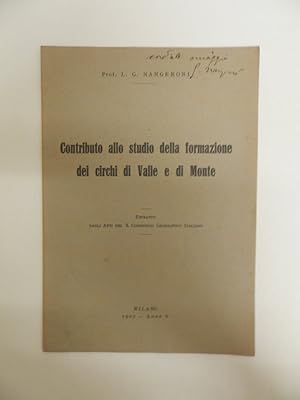 Seller image for Contributo allo studio della formazione dei circhi di Valle e di Monte for sale by Libreria Spalavera