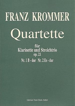 Bild des Verkufers fr Quartett Es-Dur Nr.2 op.21,2fr Klarinette, Violine, Viola und Violoncello : Partitur und Stimmen zum Verkauf von AHA-BUCH GmbH