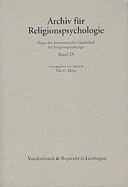 Bild des Verkufers fr Archiv fr Religionspsychologie / Archive for the Psychology of Religion; Band 25 zum Verkauf von Schrmann und Kiewning GbR
