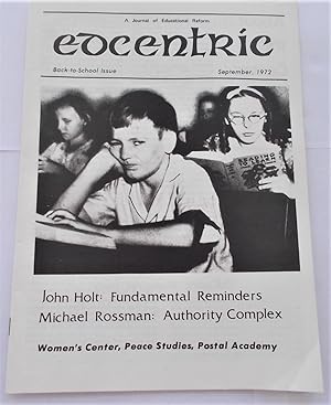 Seller image for EdCentric (September 1972): A Journal of Educational Reform (Magazine) for sale by Bloomsbury Books