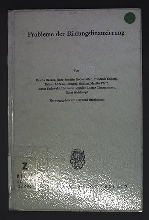 Seller image for Probleme der Bildungsfinanzierung. Verein fr Socialpolitik: Schriften des Vereins fr Socialpolitik ; N.F., Bd. 146 for sale by books4less (Versandantiquariat Petra Gros GmbH & Co. KG)