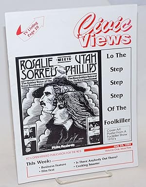 Seller image for Civic Views: KC's open-minded publication for the 90's; vol. 1, #5, July 23, 1993; Foolkiller Show with Utah Phillips for sale by Bolerium Books Inc.