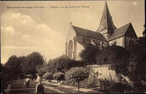 Bild des Verkufers fr Ansichtskarte / Postkarte Beaumont en Auge Calvados, L'glise zum Verkauf von akpool GmbH