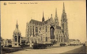 Bild des Verkufers fr Ansichtskarte / Postkarte Ostende Westflandern, St. Petrus en Paulus Kerk zum Verkauf von akpool GmbH