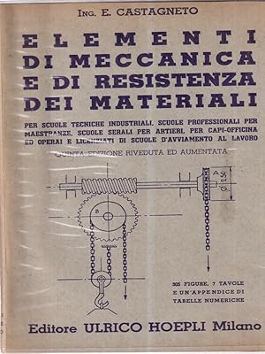 Immagine del venditore per Elementi di meccanica e resistenza dei materiali venduto da Miliardi di Parole