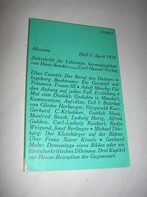 Akzente. Zeitschrift für Literatur. Heft 2/April 1976. 23. Jahrgang