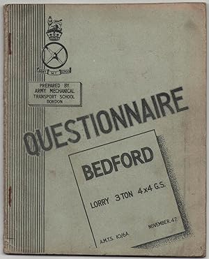 Questionnaire Bedford Lorry 3 Ton 4x4 G.S. A.M.T.S. November, 47