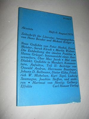 Akzente. Zeitschrift für Literatur. Heft 4/August 1976. 23. Jahrgang