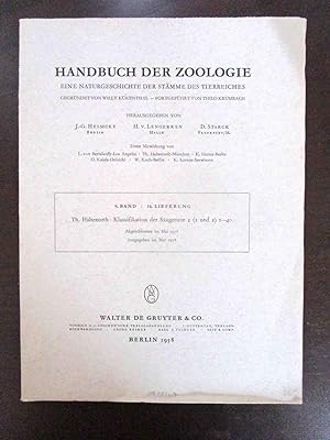 Seller image for Handbuch der Zoologie. Eine Naturgeschichte der Stmme des Tierreichs. Gegrndet von Willy Kkenthal, fortgefhrt von Thilo Krumbach. 8. Band, 16. Lieferung. Th. Haltenroth: Klassifikation der Sugetiere I (1 und 2) 1 - 40. for sale by Antiquariat Maralt