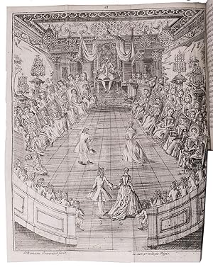 Bild des Verkufers fr Le matre a danser. Qui enseigne la maniere de faire tous les differens pas de danse dans toute la regularit de l'art, & de conduire les bras  chaque pas.Paris, Jean Villette, 1725. 8vo. With etched frontispiece and 59 etched plates (including 3 double-page and 1 larger folding) showing 2 couples dancing the minuet before King Louis XV and his court, individuals and couples demonstrating dance positions, dance steps, positions and movements of the hands and arms during the dance, drawn and mostly etched by the author. Further with numerous charming woodcut headpieces and tailpieces (2 signed "V.LS" or "V.LS in"), woodcut decorated initials, and decorations built up from cast fleurons. Green morocco (ca. 1900?), gold-tooled spine, gold-tooled turn-ins, fillets on board edges, curl-marbled endpapers, gilt edges (stamp on endleaf: "Gloss. Elldt Jnr"?). zum Verkauf von Antiquariaat FORUM BV