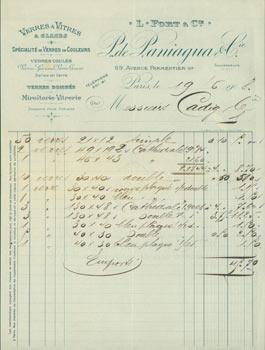 Receipt from L. Fort & Cie (69 Avenue Parmentier, Paris). June 19, 1908.