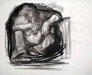 Seller image for Kauernde Frau mit Kind in Schob, 1916 (Crouching woman with child in lap) (Facsimile of a charcoal drawing on laid paper. Impression from the 1921 from the Richter Portfolio.) for sale by Wittenborn Art Books
