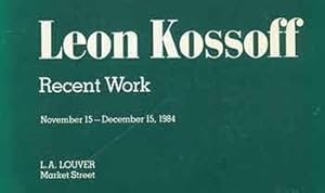 Seller image for Leon Kassof: Recent Work. November 15-December 15, 1984. L.A. Louver. Venice, CA. [Exhibition brochure]. for sale by Wittenborn Art Books