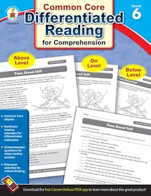 Image du vendeur pour Differentiated Reading for Comprehension, Grade 6 : Common Core State Standards mis en vente par GreatBookPrices