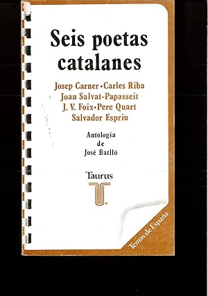 Bild des Verkufers fr Seis poetas catalanes zum Verkauf von Papel y Letras