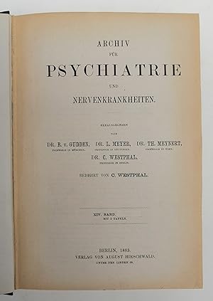 Image du vendeur pour Archiv fr Psychiatrie und Nervenkrankheiten. Bd. 14. Redigirt von C. Westphal. Mit 7 lithographischen Tafeln mis en vente par Der Buchfreund