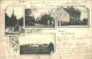 Postkarte Carte Postale 32214091 Satzkorn Totalansicht Kirche Herrschaftshaus Satzkorn