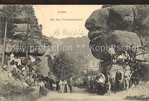 Bild des Verkufers fr Postkarte Carte Postale 42304280 Oybin Bei den Thomassteinen Felsen Zittauer Gebirge Kurort Oybin zum Verkauf von Versandhandel Boeger