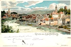 Postkarte Carte Postale 12965439 Laufenburg AG Panorama Laufenburg