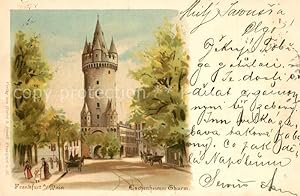 Seller image for Postkarte Carte Postale 43285543 Frankfurt Main Eschenheimer Turm Litho Deutsche Reichspost Frankfurt Ma for sale by Versandhandel Boeger