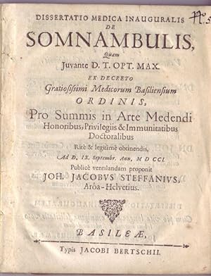 Dissertatio medica inauguralis de somnambulis.