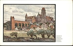 Postkarte Carte Postale 10812526 Marienwerder Westpreussen Marienwerder Ordens Komturei * Kwidzyn