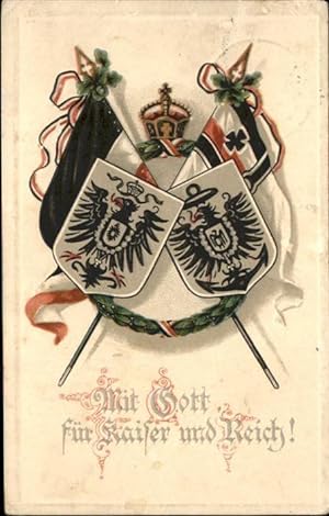 Postkarte Carte Postale 10999817 Schwarz Weiss Rot Eisernes Fahnen Schwarz Weiss Rot