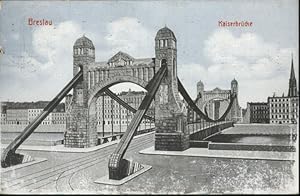 Postkarte Carte Postale 11029972 Breslau Niederschlesien Kaiserbruecke