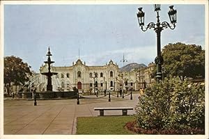 Postkarte Carte Postale 11051531 Lima Peru Government Palace Springbrunnen Lima