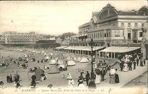 Postkarte Carte Postale 11090683 Biarritz Pyrenees Atlantiques Casino Municipal Hotel du Palais B...